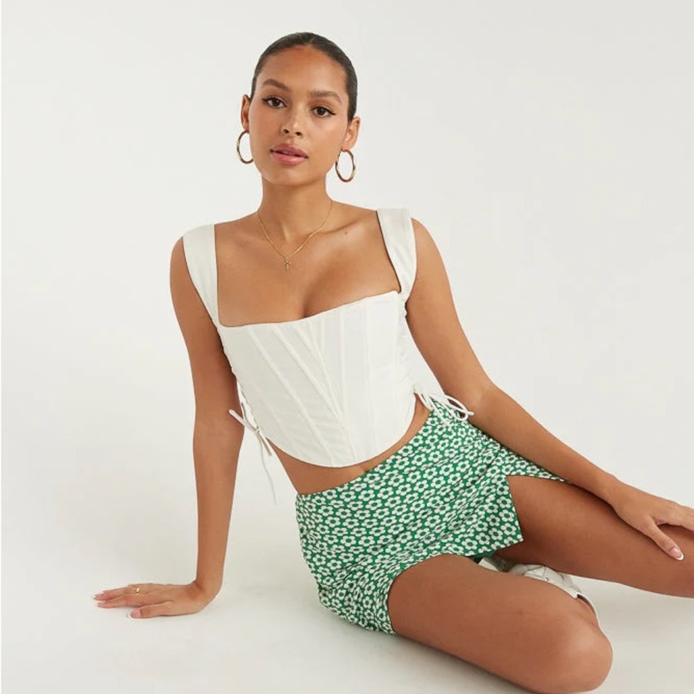 American Threads Kiko Corset Top-White